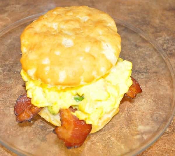 Egg, Cheese & Bacon Biscuit