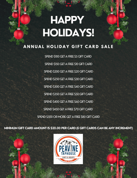 ​We make gift giving easy and enjoyable, Come in today to get your holiday gift cards or call 775-276-6761. See you soon!