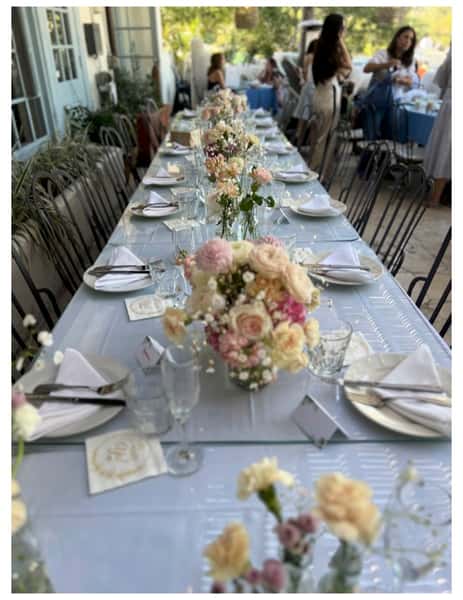 flowers on table
