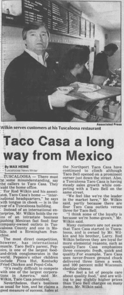Taco Casa a Long Way from Mexico