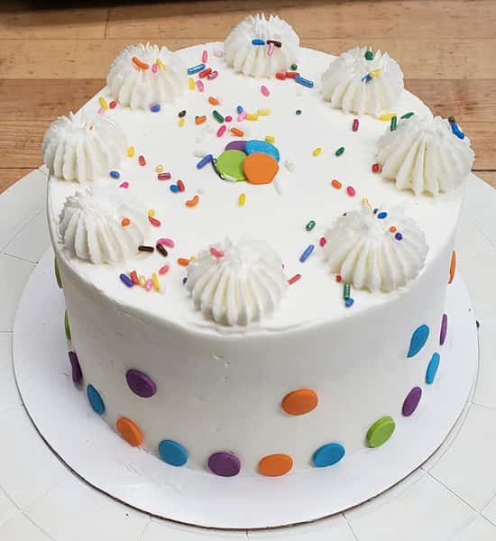 6 inch round funfetti with sprinkles