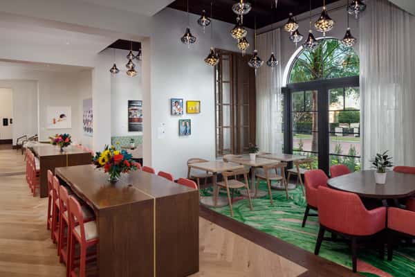 Seating at The Café at The Alfond Inn
