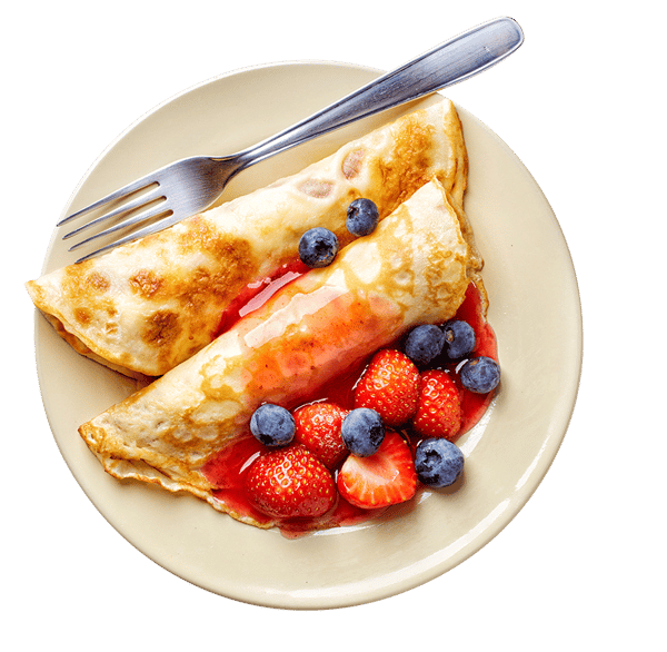 sweet breakfast top view