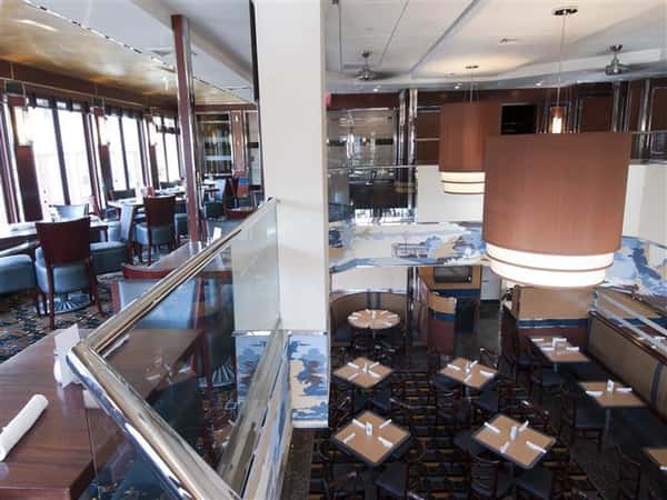 indoor ariel view of diner