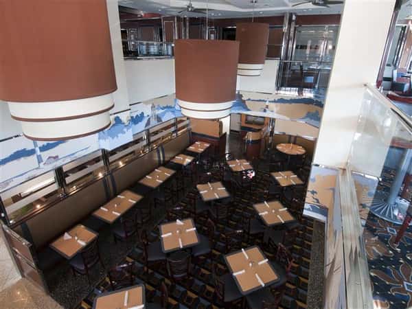 indoor ariel view of diner