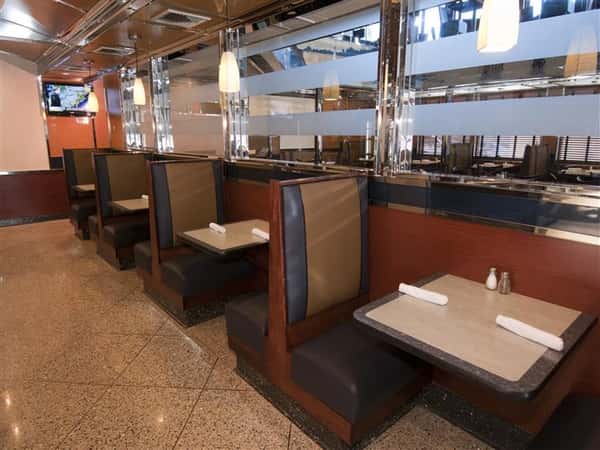 inside view of booths