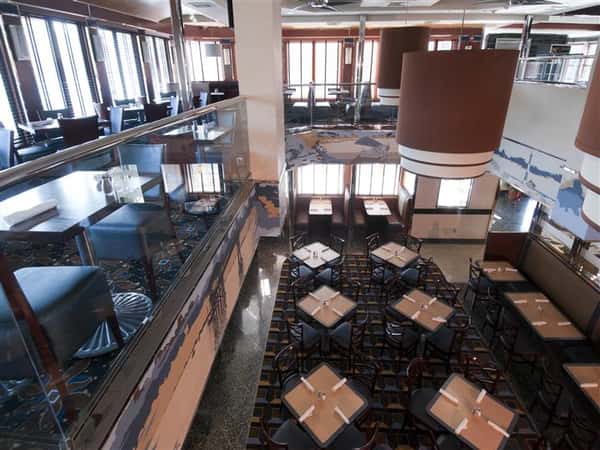 indoor ariel view of diner