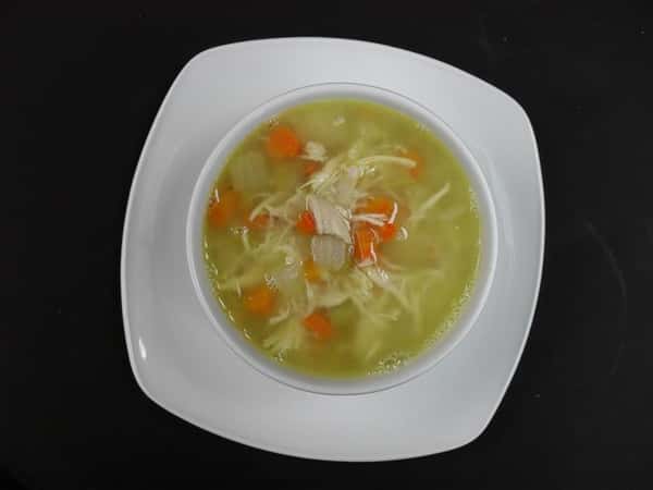 bowl of chicken noodle soup