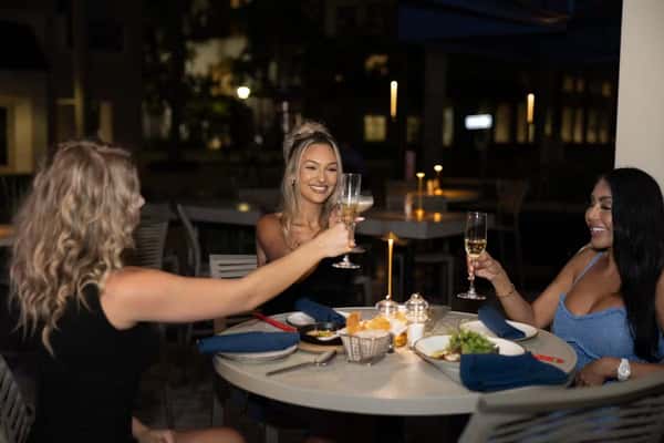 Guests dining at Corvina