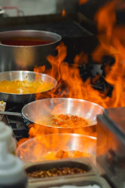 Pans on Stove
