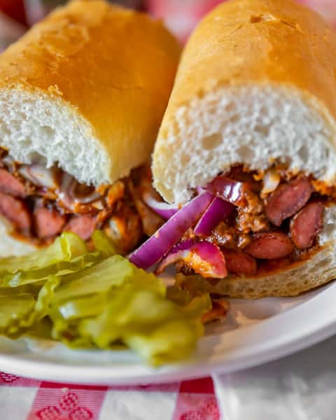 A hot dog in a po'boy? Yes, and it's everything. 🌭✨

Tag a friend who needs to try this ASAP!

#PoboyLife #LouisianaEats #PastimeBR