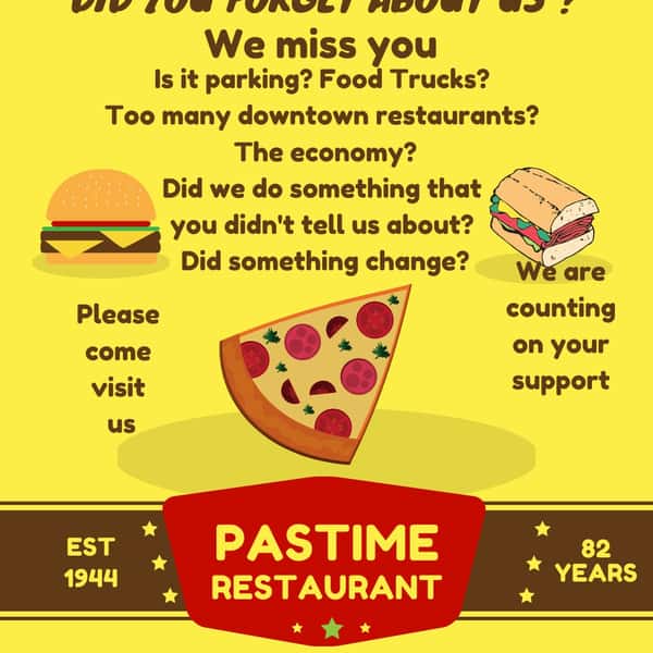 Pastime Restaurant instagram photo