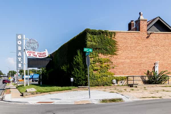 Exterior of Gorat's Steak House on Center Street in Omaha, Nebraska