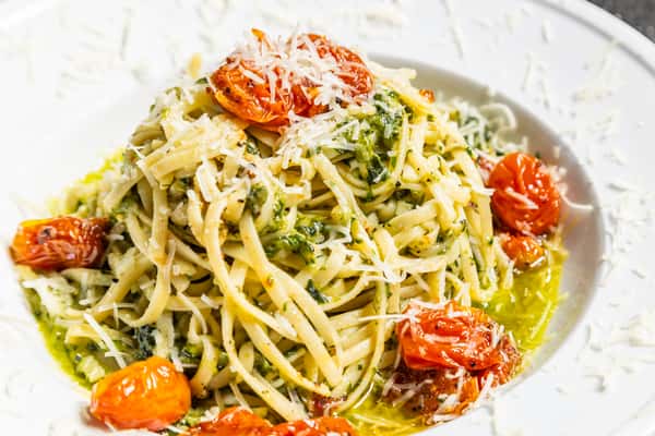 Linguine Basilico with fresh tomatoes, herbs, and Parmesan at Gorat's Steak House in Omaha