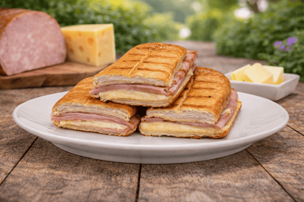 Pan Tostada con Jamon y Queso