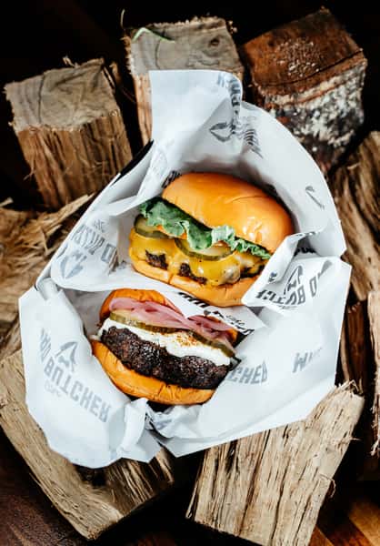 Two specialty burgers