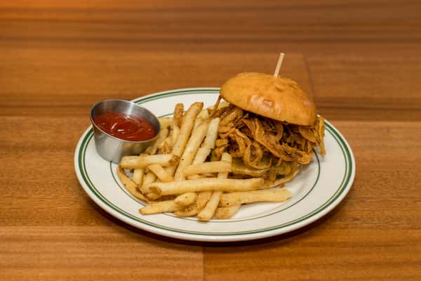BBQ Haystack Cheeseburger*