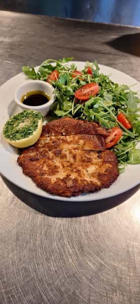 Chicken Milanese e Insalata Arugula