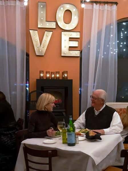 couple dining