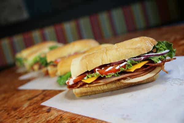 Close Up Sandwich with other sandwiches in the background