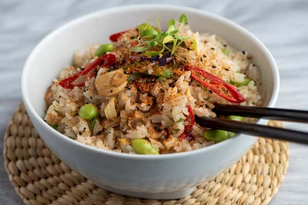 Truffled Edamame & mushroom Fried Rice (GF)