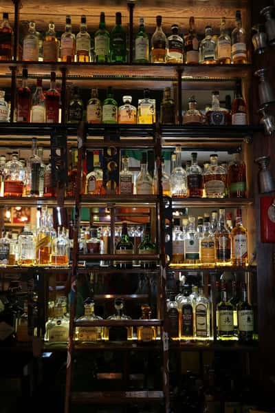 liquor shelves