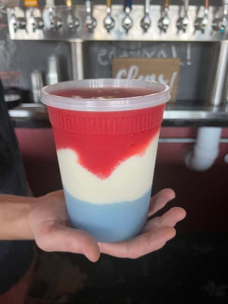 Frozen Red White and Blue Quart