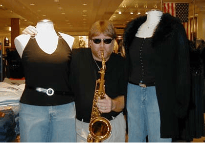 man with saxophone