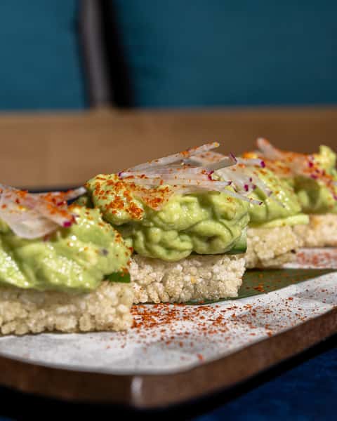 Avocado-Cucumber Crispy Rice (V, GF)