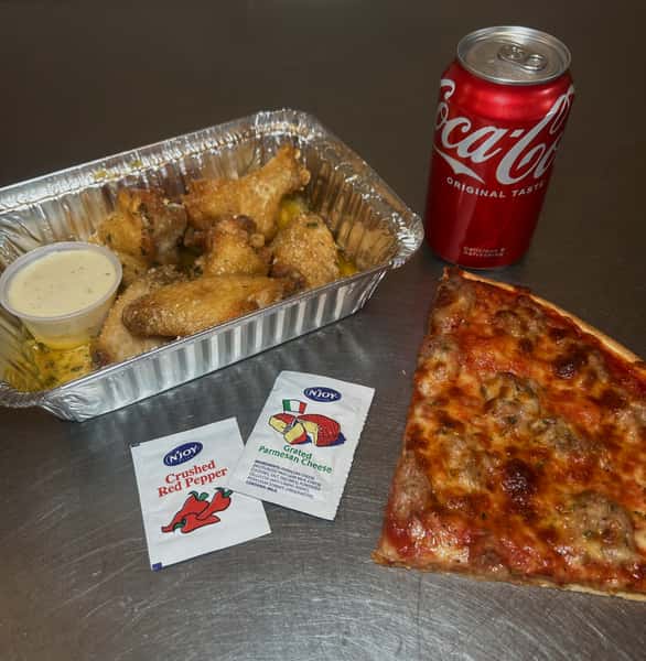 Slice, Can of Pop, 6 Wings