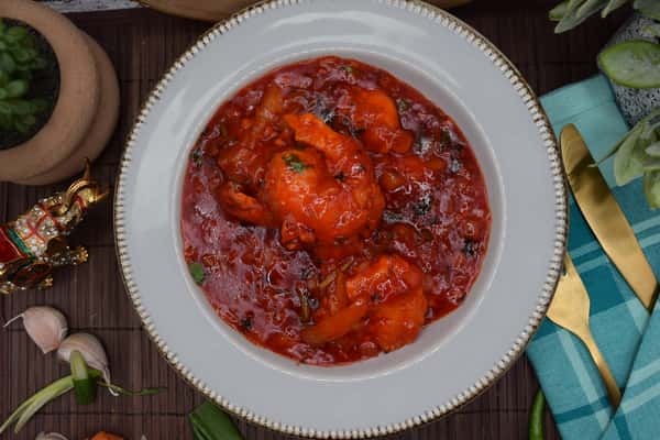 sweet and sour Manchurian prawns