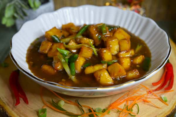 spicy garlic paneer