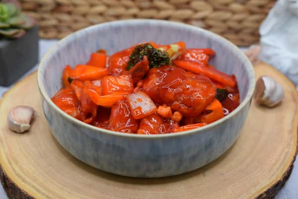 Sweet and sour tiger prawn