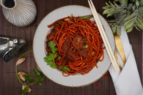 Spicy Szechuan Chowmein with a choice of