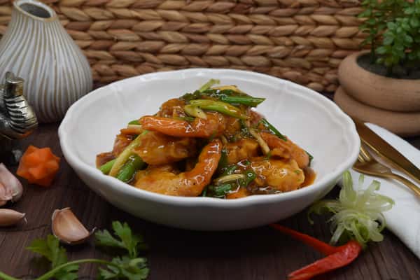 Spicy Garlic Tiger Prawns Gravy