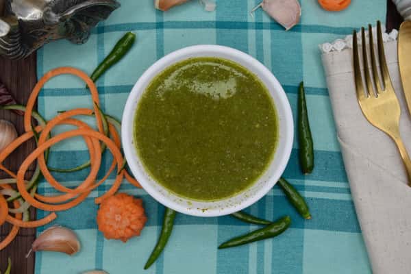 Extra green chutney