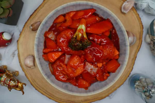 Sweet and Sour Tiger Prawns with Pineapple