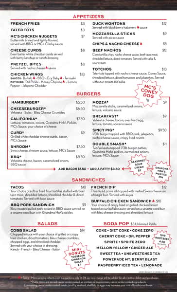 Large Menu