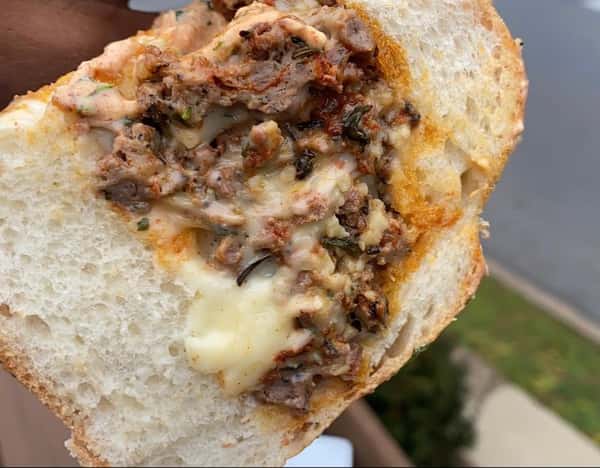 Halal Lamb Cheesesteak