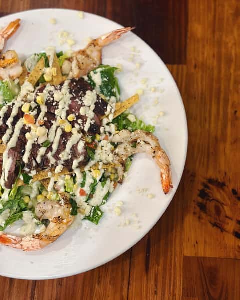 Steak Shrimp Caesar Salad