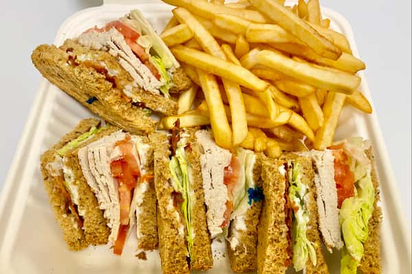 Roast Turkey Clubhouse with Fries