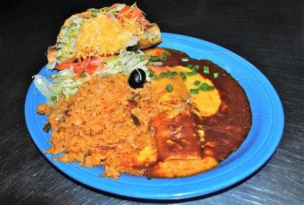 #1 Cheese Enchilada and Beef Taco