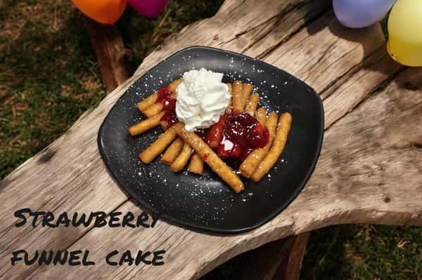 Strawberry Funnel Cake Fries