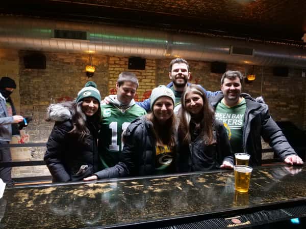 Green Bay packers at fans