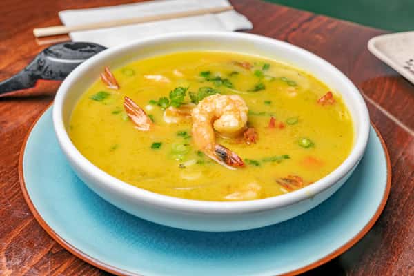 Yellow Curry Shrimp Soup