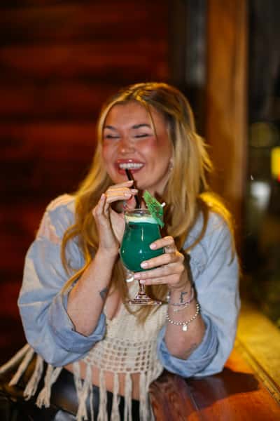 drinking cocktails