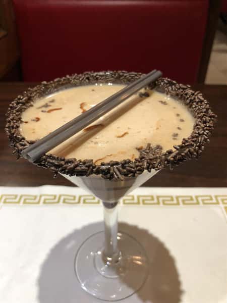 Chocolate Martini with chocolate sprinkle rim