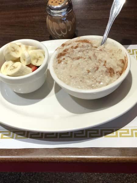 oatmeal with fruit on the side