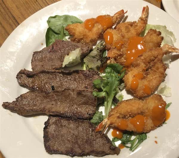 Sliced Steak & Buffalo Shrimp