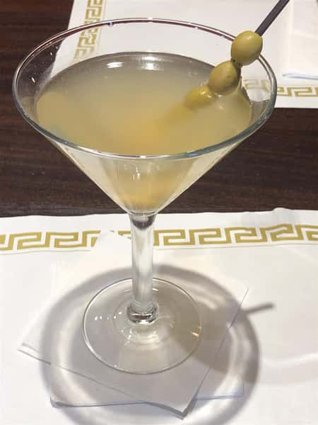 martini with olives
